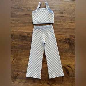 Rylee & Cru Checkered knit set size 6/7